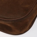 Burberrys Shoulder Bag Suede Brown Gold Auth BA1911-10