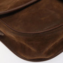 Burberrys Shoulder Bag Suede Brown Gold Auth BA1911-11