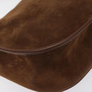 Burberrys Shoulder Bag Suede Brown Gold Auth BA1911-13