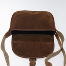 Burberrys Shoulder Bag Suede Brown Gold Auth BA1911-15