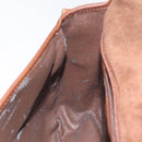 Burberrys Shoulder Bag Suede Brown Gold Auth BA1911-19