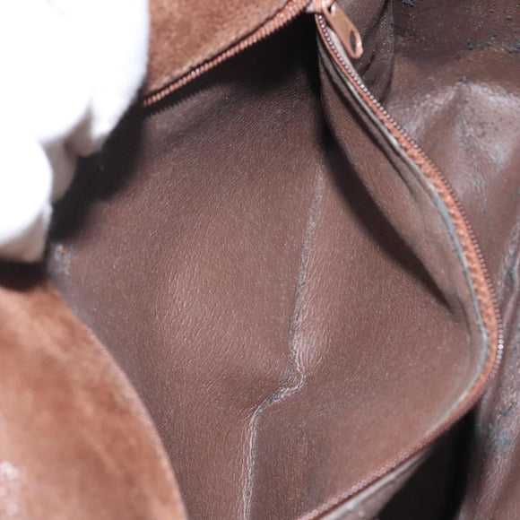 Burberrys Shoulder Bag Suede Brown Gold Auth BA1911