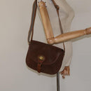Burberrys Shoulder Bag Suede Brown Gold Auth BA1911-21