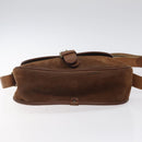 Burberrys Shoulder Bag Suede Brown Gold Auth BA1911-9