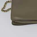 Chloe Fay Shoulder Bag Suede Leather Gray Gold Auth BA1915-15