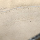 Chloe Fay Shoulder Bag Suede Leather Gray Gold Auth BA1915-17