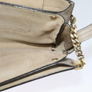 Chloe Fay Shoulder Bag Suede Leather Gray Gold Auth BA1915-18