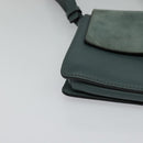 Chloe Fay Shoulder Bag Suede Leather Blue Gold Auth BA1916-14