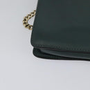 Chloe Fay Shoulder Bag Suede Leather Blue Gold Auth BA1916-15