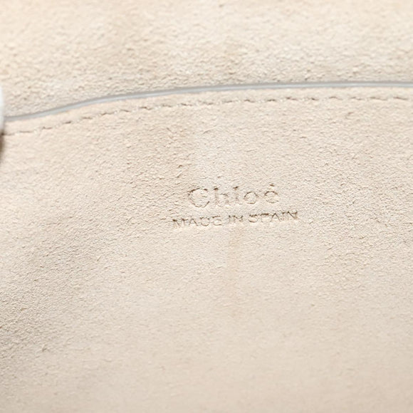 Chloe Fay Shoulder Bag Suede Leather Blue Gold Auth BA1916