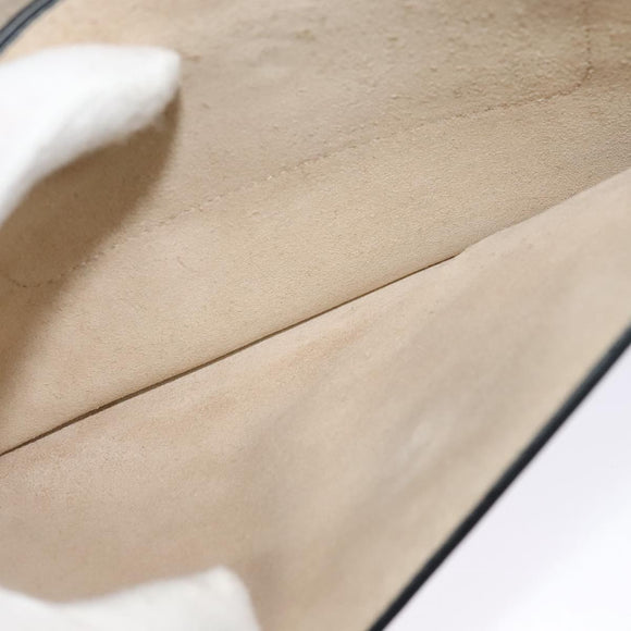 Chloe Fay Shoulder Bag Suede Leather Blue Gold Auth BA1916