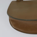 Chloe Georgia Shoulder Bag Leather Beige Gold Auth BA1917-16