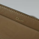 Chloe Georgia Shoulder Bag Leather Beige Gold Auth BA1917-18