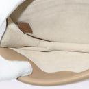 Chloe Georgia Shoulder Bag Leather Beige Gold Auth BA1917-20