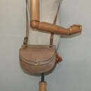 Chloe Georgia Shoulder Bag Leather Beige Gold Auth BA1917-22