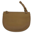 Chloe Georgia Shoulder Bag Leather Beige Gold Auth BA1917-2