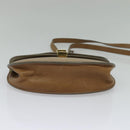 Chloe Georgia Shoulder Bag Leather Beige Gold Auth BA1917-5
