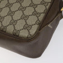 GUCCI GG Supreme Web Sherry Line Shoulder Bag PVC Beige Gold Red Auth BA1924-12