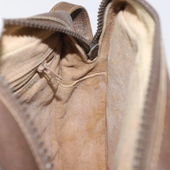 GUCCI GG Supreme Web Sherry Line Shoulder Bag PVC Beige Gold Red Auth BA1924