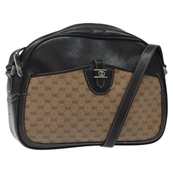 GUCCI Micro GG Supreme Shoulder Bag PVC Brown 001 256 1189 Auth BA1925