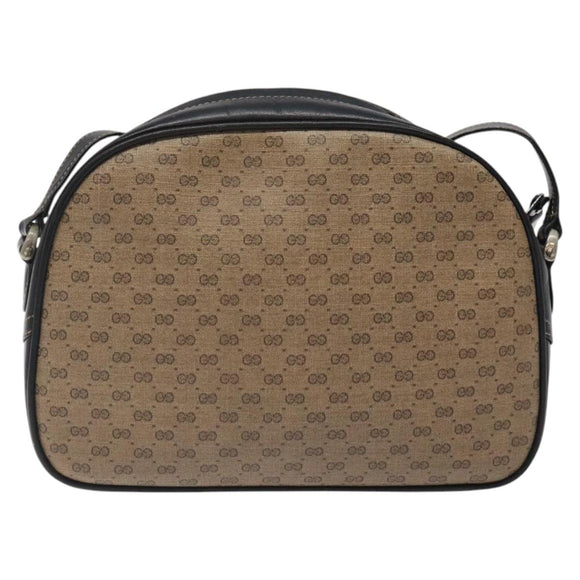 GUCCI Micro GG Supreme Shoulder Bag PVC Brown 001 256 1189 Auth BA1925