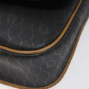 Christian Dior Honeycomb Canvas Shoulder Bag PVC Brown Gold Auth BA1926-14