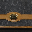 Christian Dior Honeycomb Canvas Shoulder Bag PVC Brown Gold Auth BA1926-17