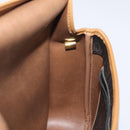 Christian Dior Honeycomb Canvas Shoulder Bag PVC Brown Gold Auth BA1926-19