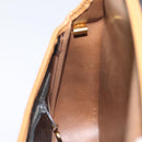 Christian Dior Honeycomb Canvas Shoulder Bag PVC Brown Gold Auth BA1926-20