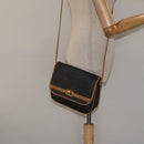 Christian Dior Honeycomb Canvas Shoulder Bag PVC Brown Gold Auth BA1926-21