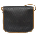 Christian Dior Honeycomb Canvas Shoulder Bag PVC Brown Gold Auth BA1926-2