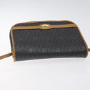 Christian Dior Honeycomb Canvas Shoulder Bag PVC Brown Gold Auth BA1926-6