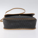 Christian Dior Honeycomb Canvas Shoulder Bag PVC Brown Gold Auth BA1926-5