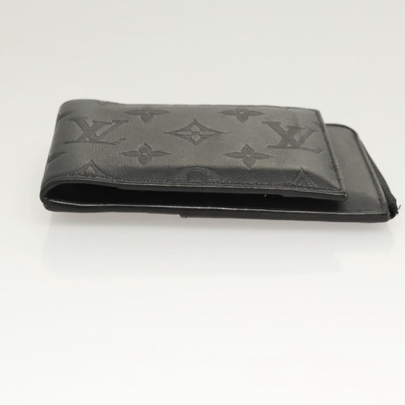 LOUIS VUITTON Monogram Shadow Hybrid Wallet Black M81526 LV Auth BA1929