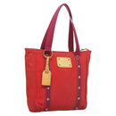 LOUIS VUITTON Antigua Cabas MM Tote Bag Red M40034 LV Auth BA1930-1