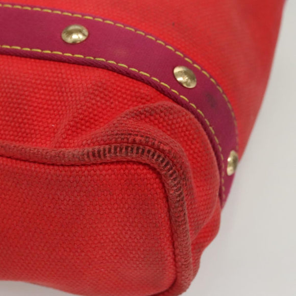 LOUIS VUITTON Antigua Cabas MM Tote Bag Red M40034 LV Auth BA1930