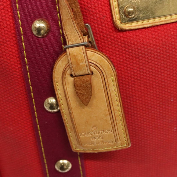 LOUIS VUITTON Antigua Cabas MM Tote Bag Red M40034 LV Auth BA1930