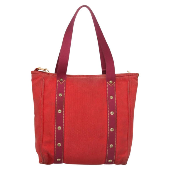 LOUIS VUITTON Antigua Cabas MM Tote Bag Red M40034 LV Auth BA1930