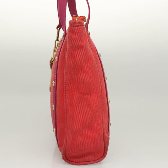 LOUIS VUITTON Antigua Cabas MM Tote Bag Red M40034 LV Auth BA1930