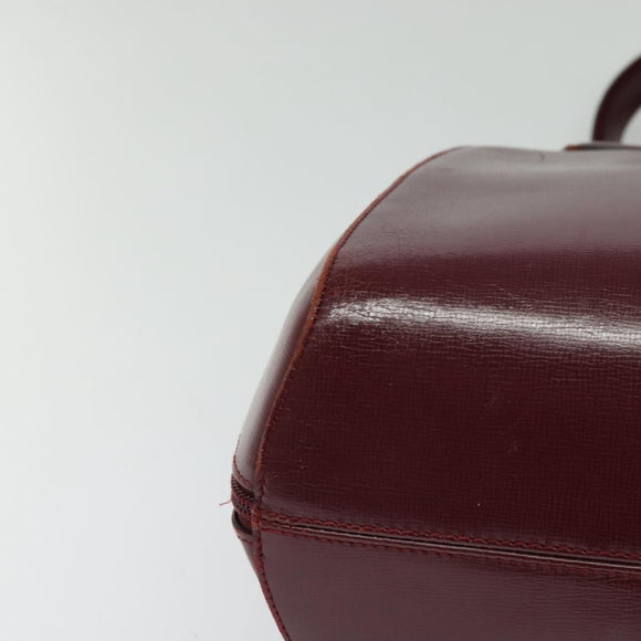 CARTIER Must Line Backpack Leather Bordeaux Gold Auth BA1934