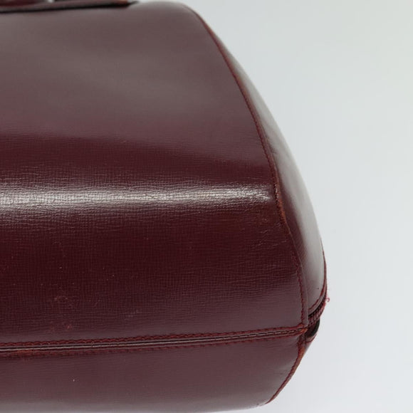CARTIER Must Line Backpack Leather Bordeaux Gold Auth BA1934