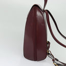 CARTIER Must Line Backpack Leather Bordeaux Gold Auth BA1934-3
