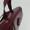 CARTIER Must Line Backpack Leather Bordeaux Gold Auth BA1934-6