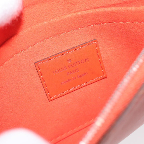LOUIS VUITTON Epi Neverfull PM Pouch Orange LV Auth BA1936