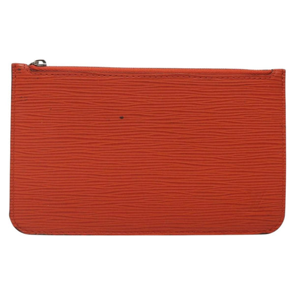 LOUIS VUITTON Epi Neverfull PM Pouch Orange LV Auth BA1936