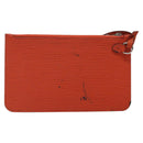 LOUIS VUITTON Epi Neverfull PM Pouch Orange LV Auth BA1936-3