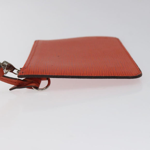 LOUIS VUITTON Epi Neverfull PM Pouch Orange LV Auth BA1936