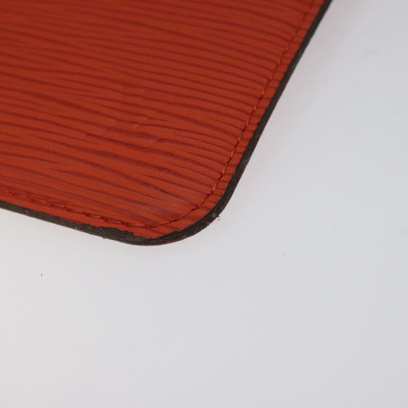 LOUIS VUITTON Epi Neverfull PM Pouch Orange LV Auth BA1936