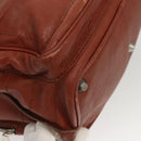Chloe Betty Hand Bag Leather Brown Silver gold Auth BA1940-14