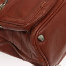 Chloe Betty Hand Bag Leather Brown Silver gold Auth BA1940-15